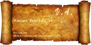 Vasas Adrián névjegykártya
