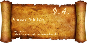 Vasas Adrián névjegykártya